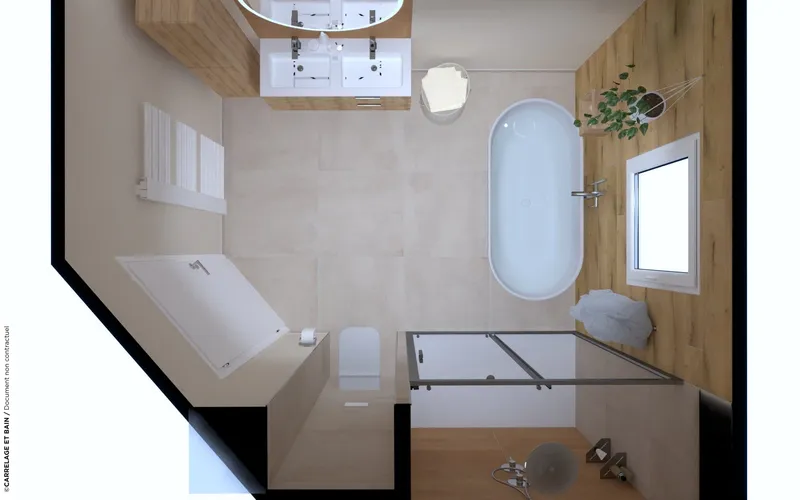 salle de bain cle en main 3d avant realisation