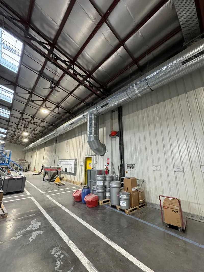 vmc system chauffage air souffle dans usine montbrison